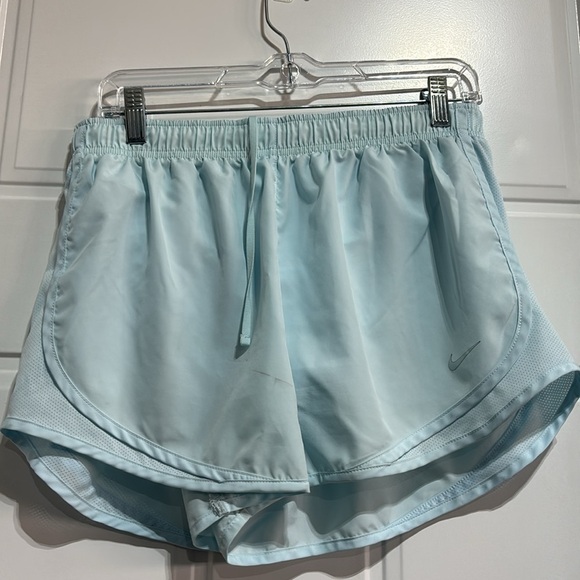 Nike Dri-Fit running shorts,panty lined,mesh panel,logo,elastic drawstring waist - Picture 1 of 9